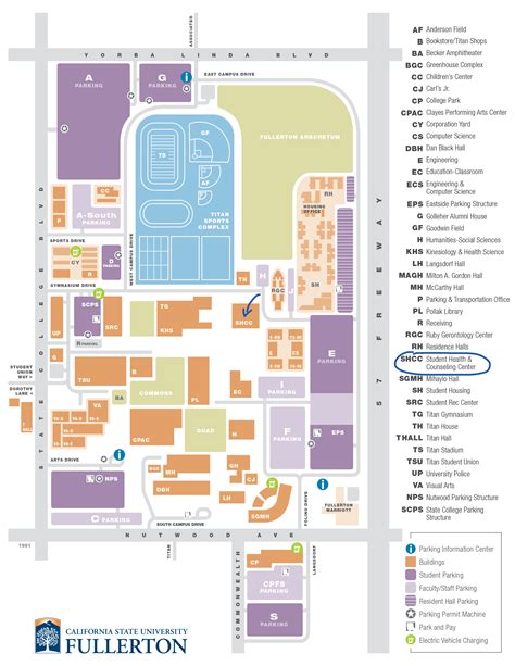 fullerton university map